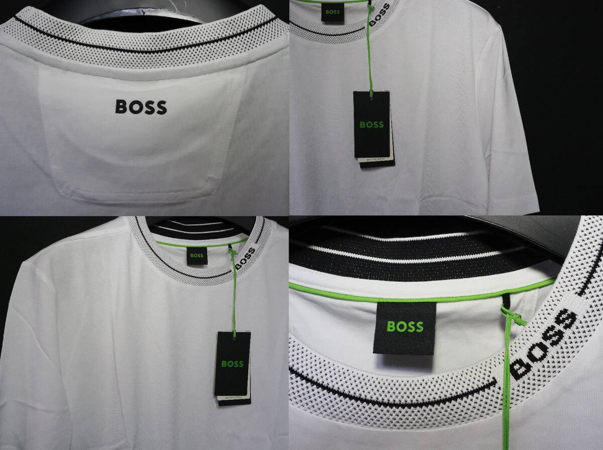 お寶探し 新品 HUGO BOSS ７０％ＯＦＦ?BOSS ロゴクルーネックＴシャツ?ホワイト ＸＸＬ