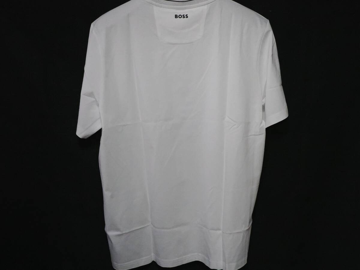 お寶探し 新品 HUGO BOSS ７０％ＯＦＦ?BOSS ロゴクルーネックＴシャツ?ホワイト ＸＸＬ
