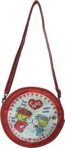 水森亜土　アドちゃん　ラウンドポシェット LOVE AD-9104 レッド