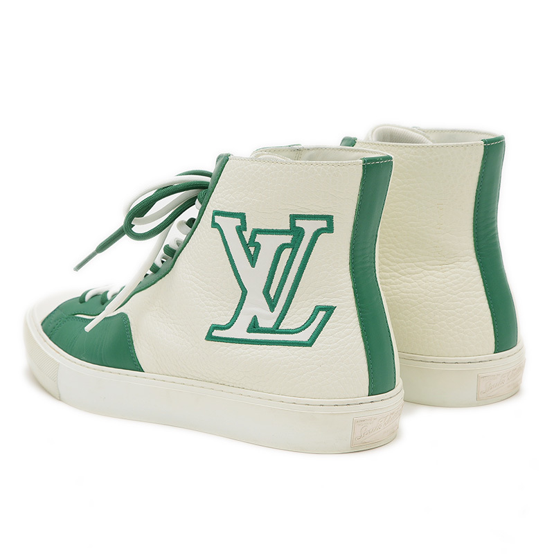 ルイ?ヴィトン スニーカー タトゥーライン ハイカット レザー ホワイト/グリーン メンズ #7