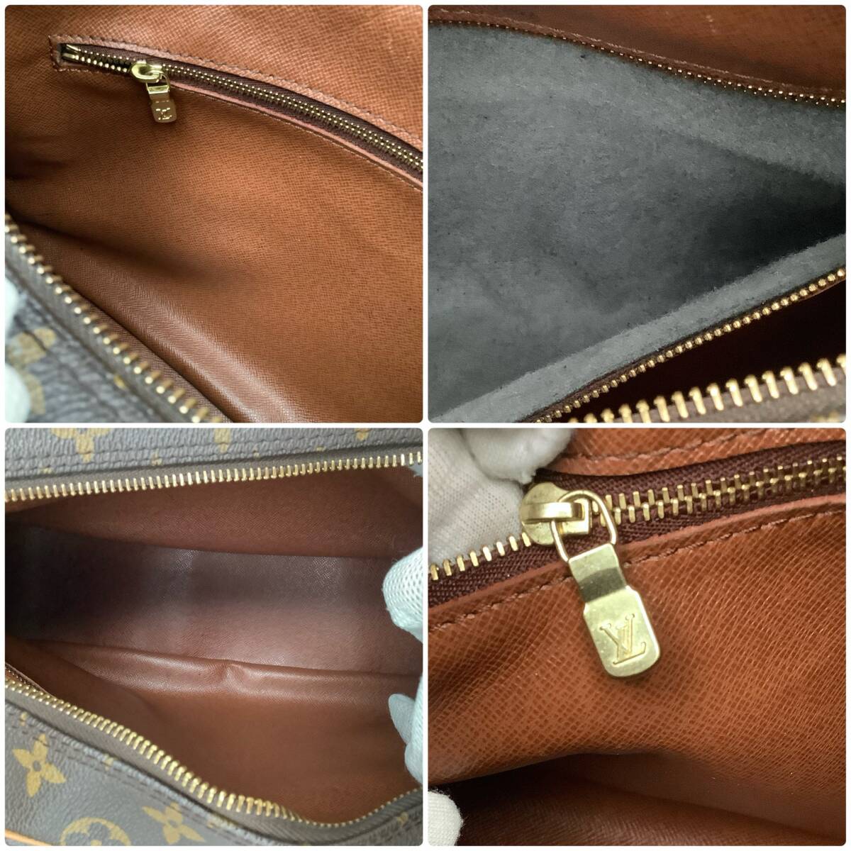 1円 美品 ルイヴィトン Louis Vuitton ブローニュ ショルダーバッグ ハンドバッグ モノグラム 肩掛け 斜め掛け ベタなし 保存袋あり