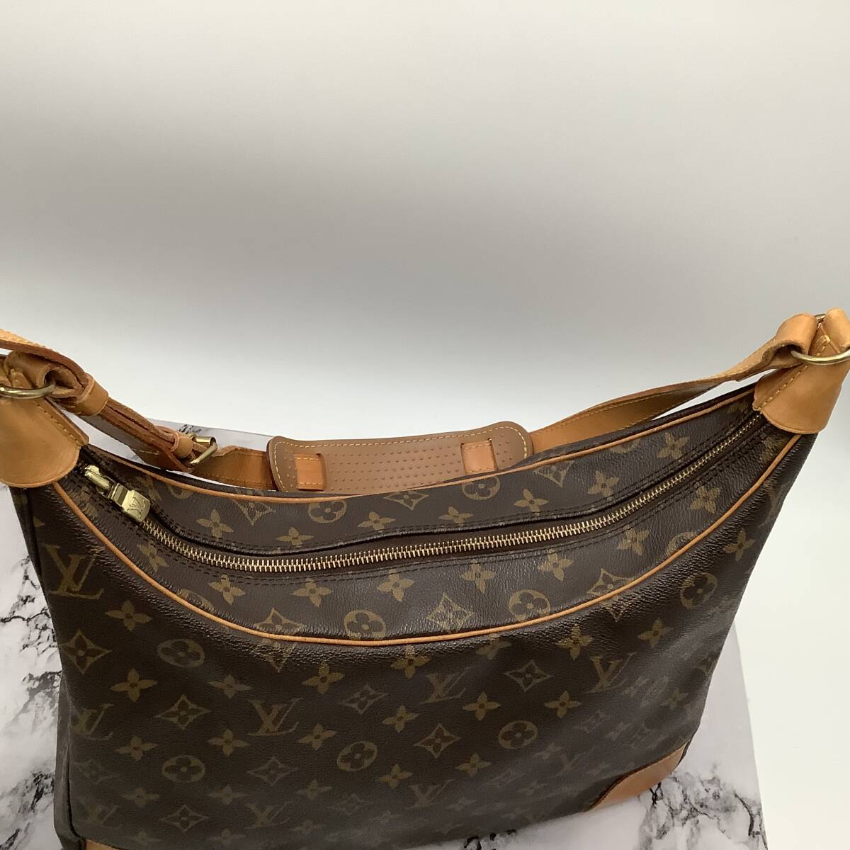 1円 美品 ルイヴィトン Louis Vuitton ブローニュ ショルダーバッグ ハンドバッグ モノグラム 肩掛け 斜め掛け ベタなし 保存袋あり