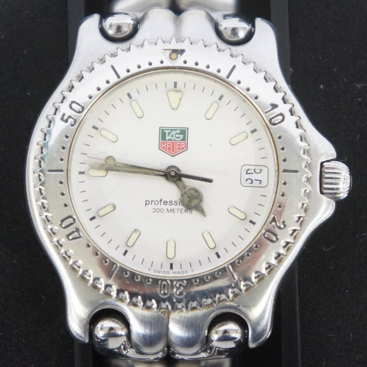 TAG HEUER タグホイヤー professional プロフェッショナル 200M WG-1112-K0 デイト メンズ クォーツ 腕時(shí)計(jì) 0605096011