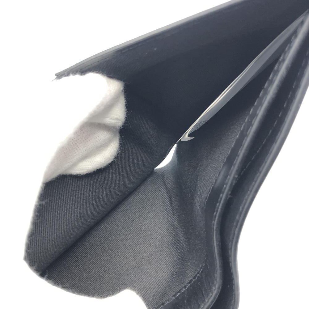 【中古】Maison Margiela 2つ折りレザー財布 ブラック S35UI0435 P0047　メゾンマルジェラ[240017699442]