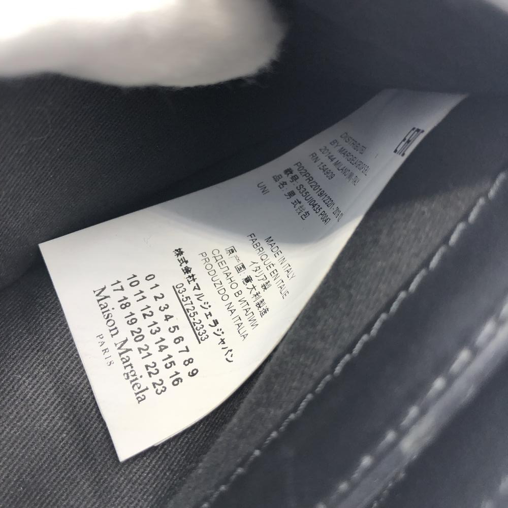 【中古】Maison Margiela 2つ折りレザー財布 ブラック S35UI0435 P0047　メゾンマルジェラ[240017699442]