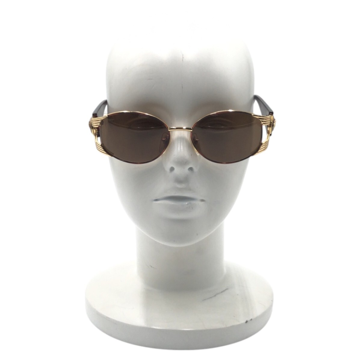 美品 VERSACE ヴェルサーチ ヴィンテージ メデューサ ゴールド ブラウン メタル MOD S64 サングラス 男女兼用 メンズ 502266