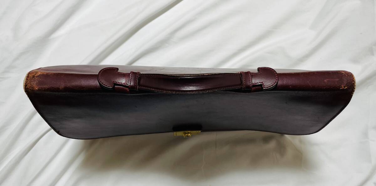 ヴィンテージ カルティエ Cartier  マストライン レザー ロゴ  ビジネスバッグ A4入 _画像7