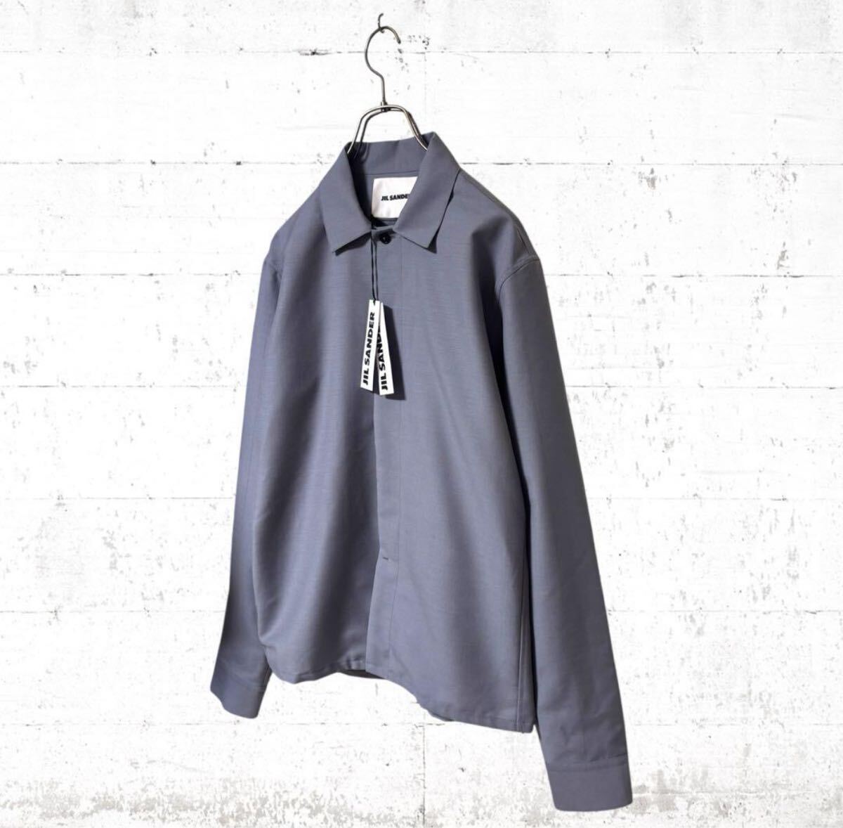 未使用 JILSANDER ウール モヘア 比翼 シャツ ジャケット イタリア製 