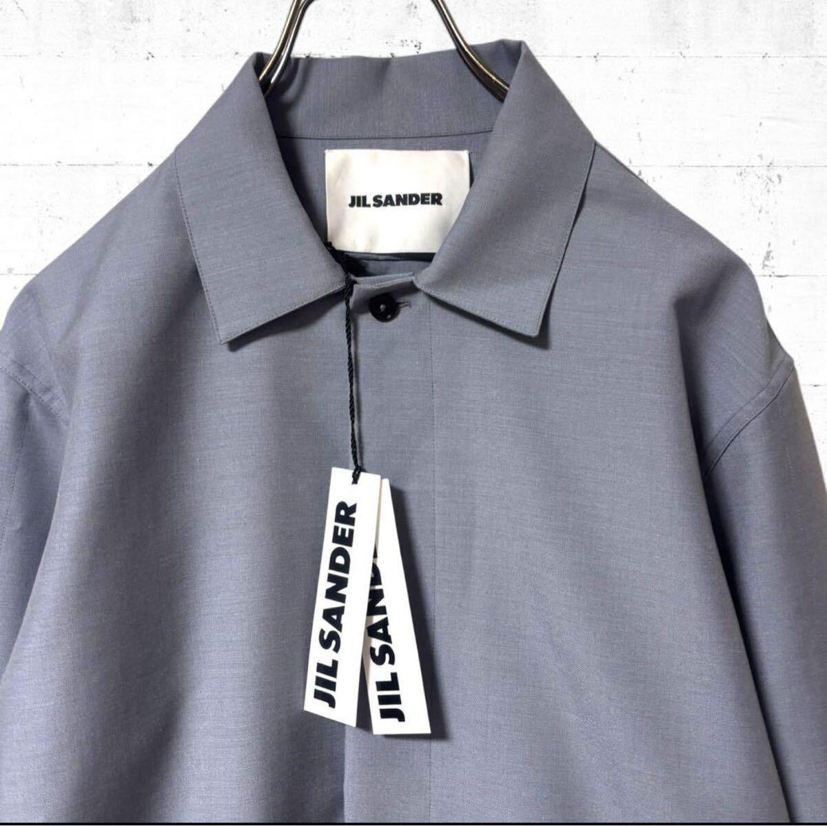 未使用 JILSANDER ウール モヘア 比翼 シャツ ジャケット イタリア製 