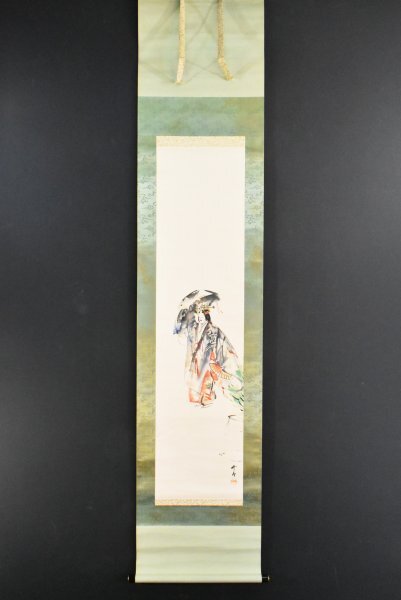 中国書画 小品 中国 近現代 佚名書 『山水』 絹本書道 レンズ