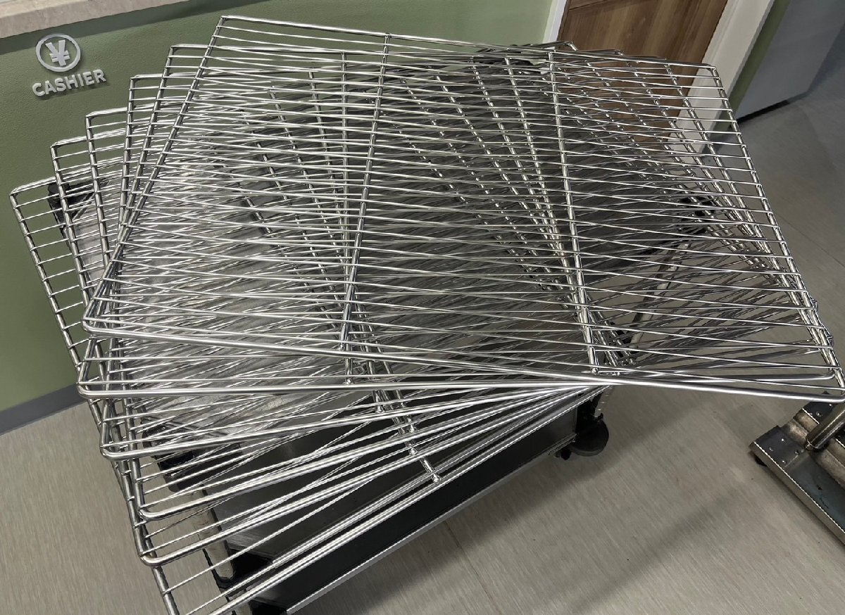 600×760?6枚セット価格?ステンレス制?グリッド網(wǎng)?棚網(wǎng)?歐州天板?2枚差用?ホイロ?ドゥコン用?業(yè)務(wù)用?中古?北海道より発送