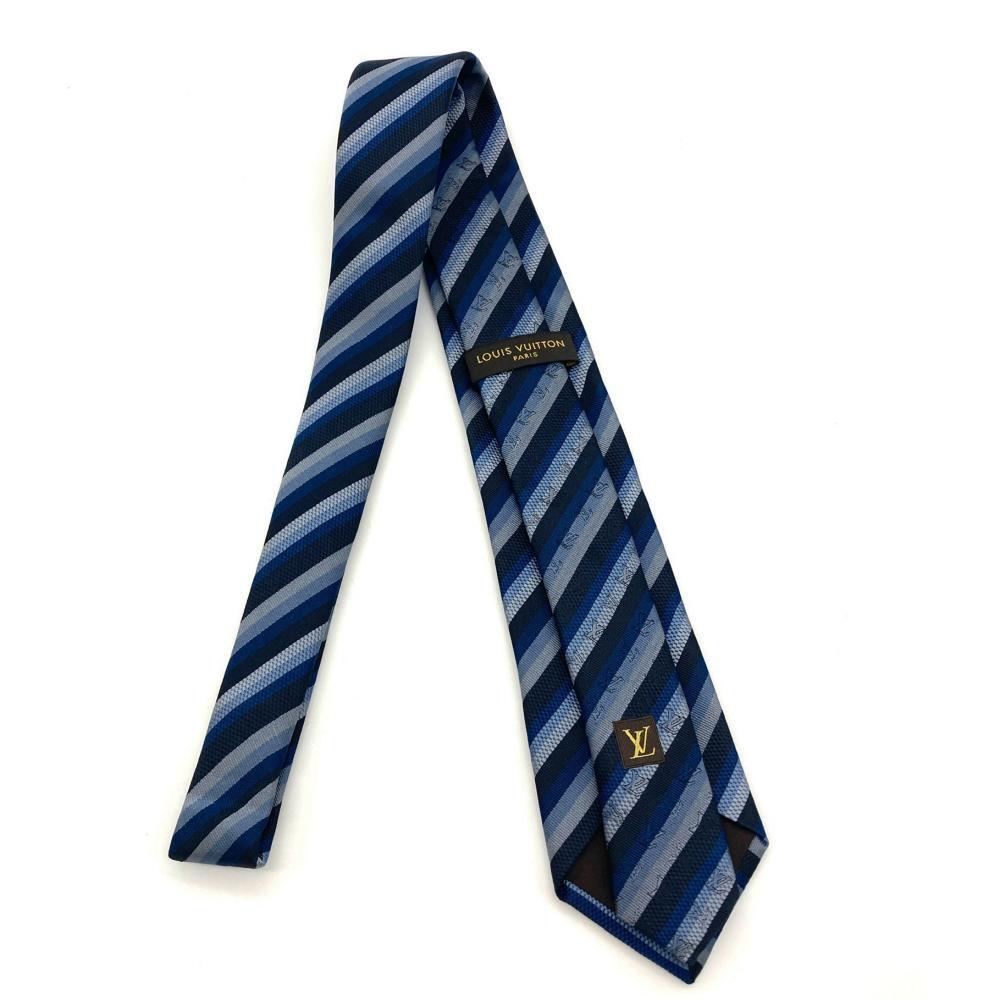 【新品タグ付き】ルイヴィトン ネクタイ シルク ルイヴィトン LOUIS VUITTON ネクタイ シルク 149cm ネイビー メンズ