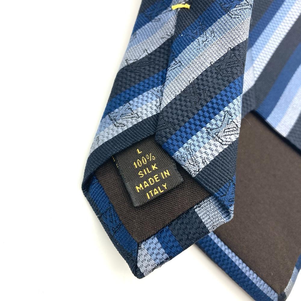 【新品タグ付き】ルイヴィトン ネクタイ シルク ルイヴィトン LOUIS VUITTON ネクタイ シルク 149cm ネイビー メンズ