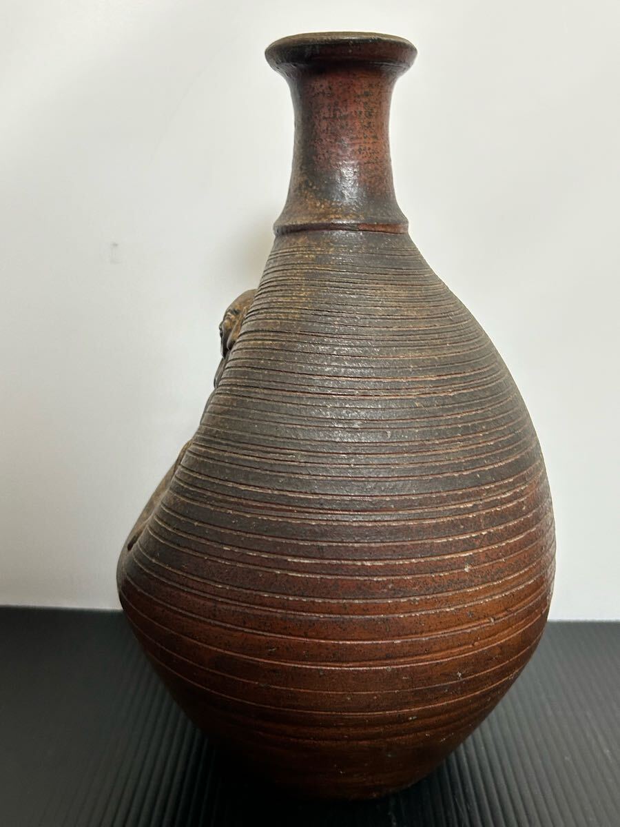 徳利 花瓶 物立(年代物)大正 昭和 レトロ昔昔の 江戸時代 古備前 人形徳利 酒器 花入 花瓶