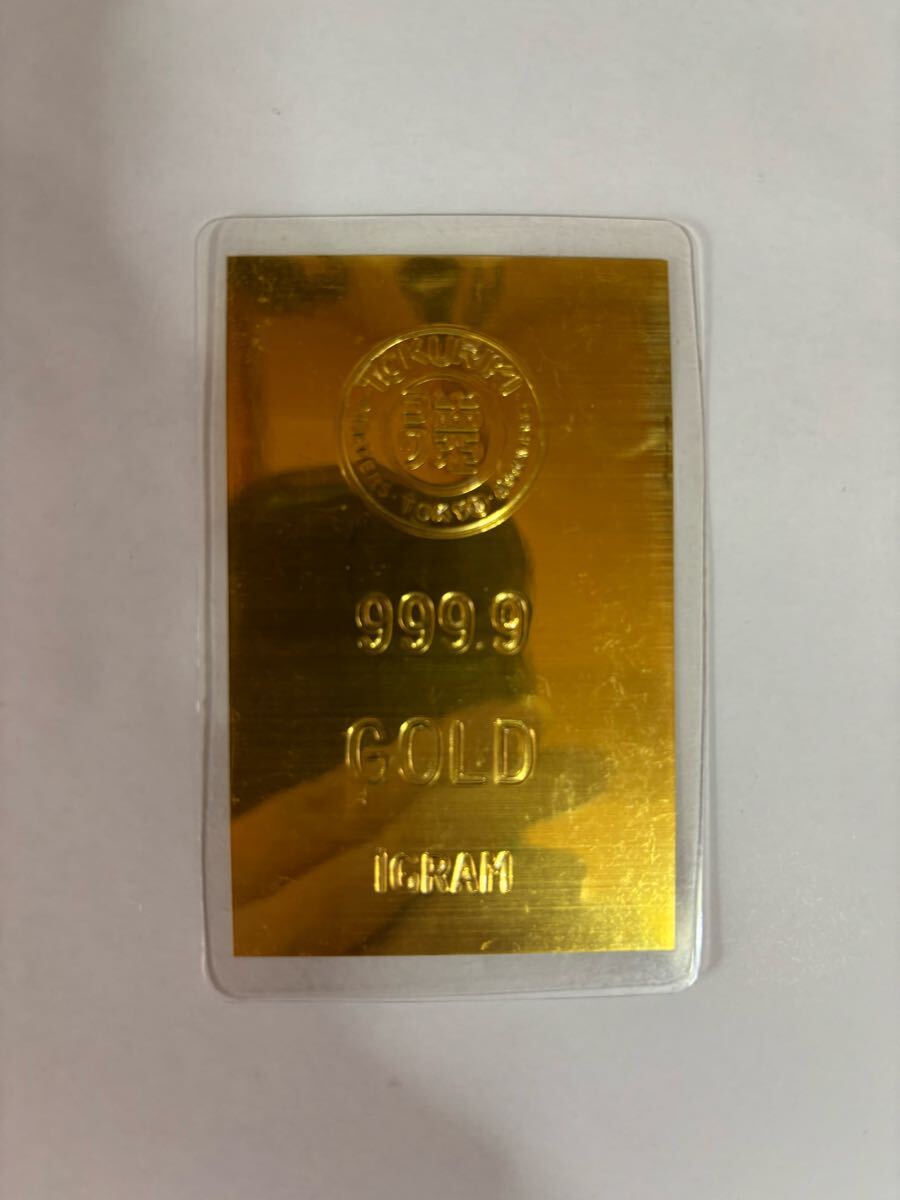 純金カード 1g インゴット 金 新品 徳力本店 純金 24金