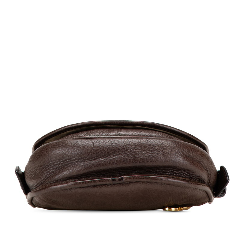 ロエベ ヘリテージ 斜め掛け ショルダーバッグ ブラウン レザー レディース LOEWE 【中古】