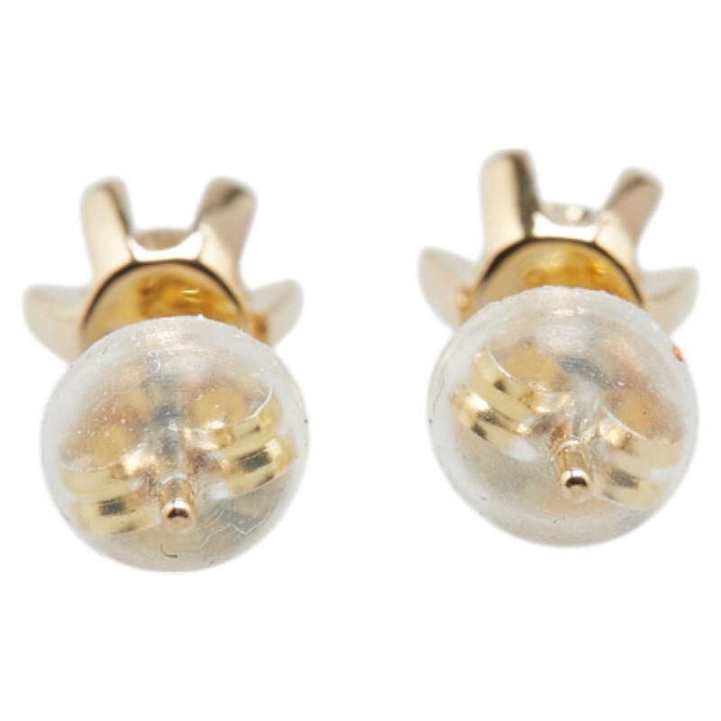 K18YG イエローゴールド ダイヤ0.22ct スタッド ピアス レディース 中古