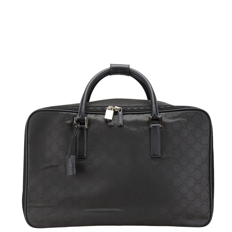  Gucci GG нейлон сумка "Boston bag" путешествие сумка черный нейлон кожа женский GUCCI [ б/у ]