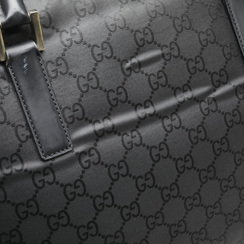  Gucci GG нейлон сумка "Boston bag" путешествие сумка черный нейлон кожа женский GUCCI [ б/у ]