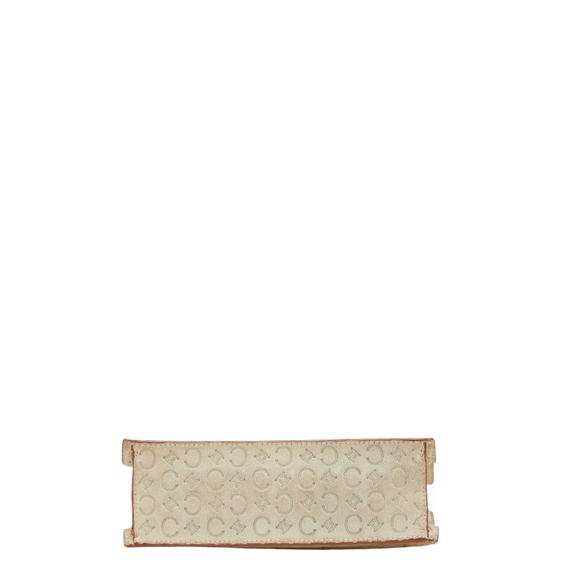 セリーヌ マカダム ハンドバッグ ベージュ スウェード レディース CELINE 【中古】