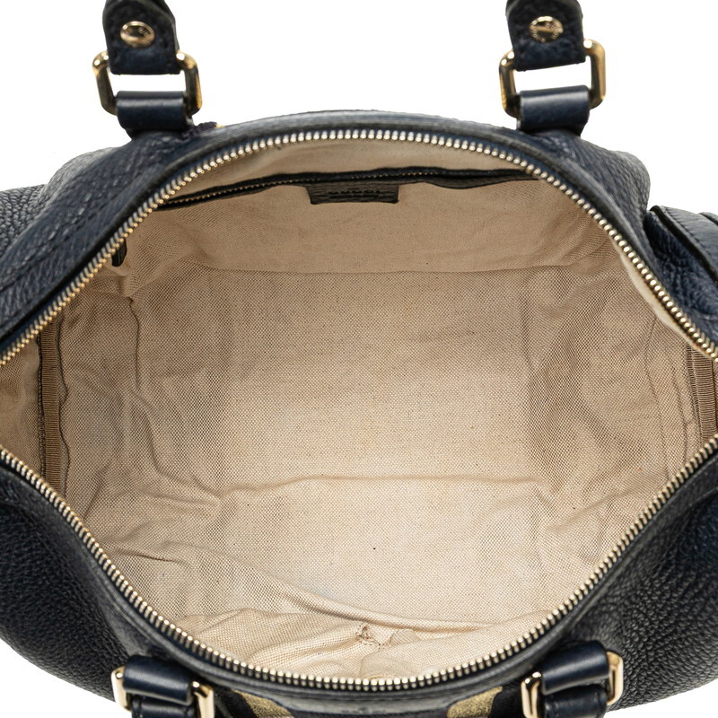  Gucci GG парусина Sherry линия Mini сумка "Boston bag" сумка на плечо 2WAY 247205 черный Gold парусина GUCCI [ б/у ]