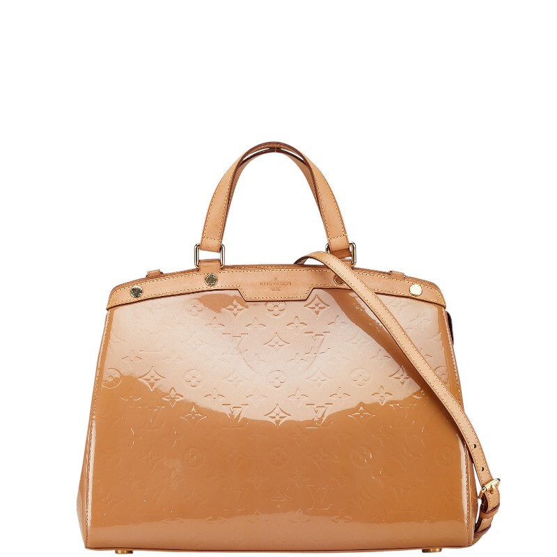 ルイ ヴィトン モノグラム ヴェルニ ブレアGM ハンドバッグ ショルダーバッグ 2WAY M91621 ベージュ LOUIS VUITTON 【中古】