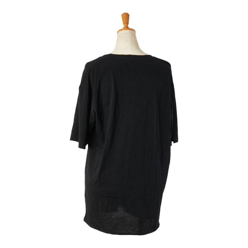 サンローラン ロゴプリント Tシャツサイズ：S ブラック ブルー コットン メンズ SAINT LAURENT 【中古】