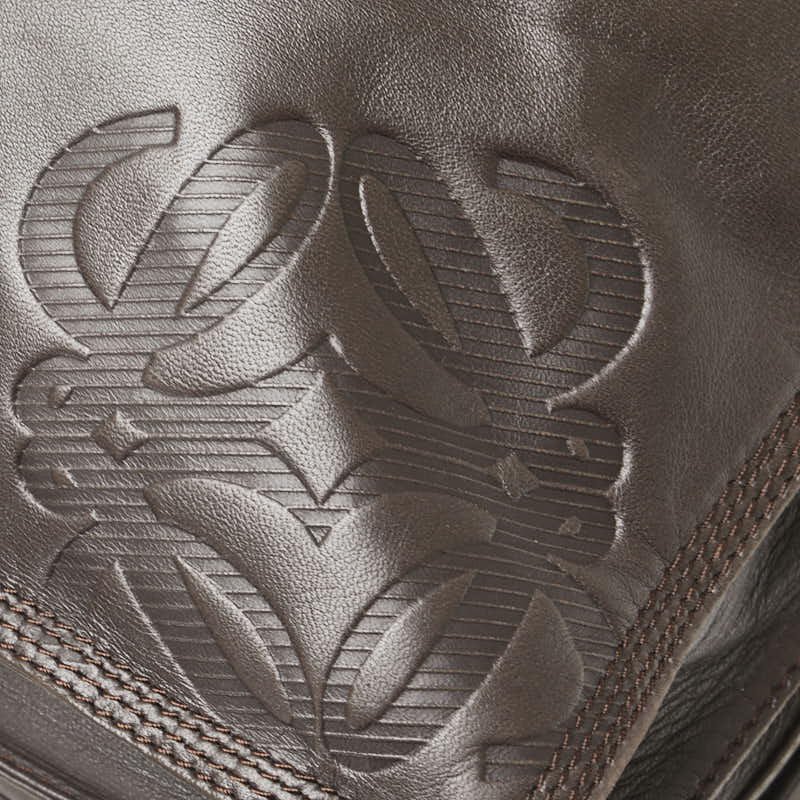 ロエベ アナグラム ショルダーバッグ ブラウン レザー レディース LOEWE 【中古】