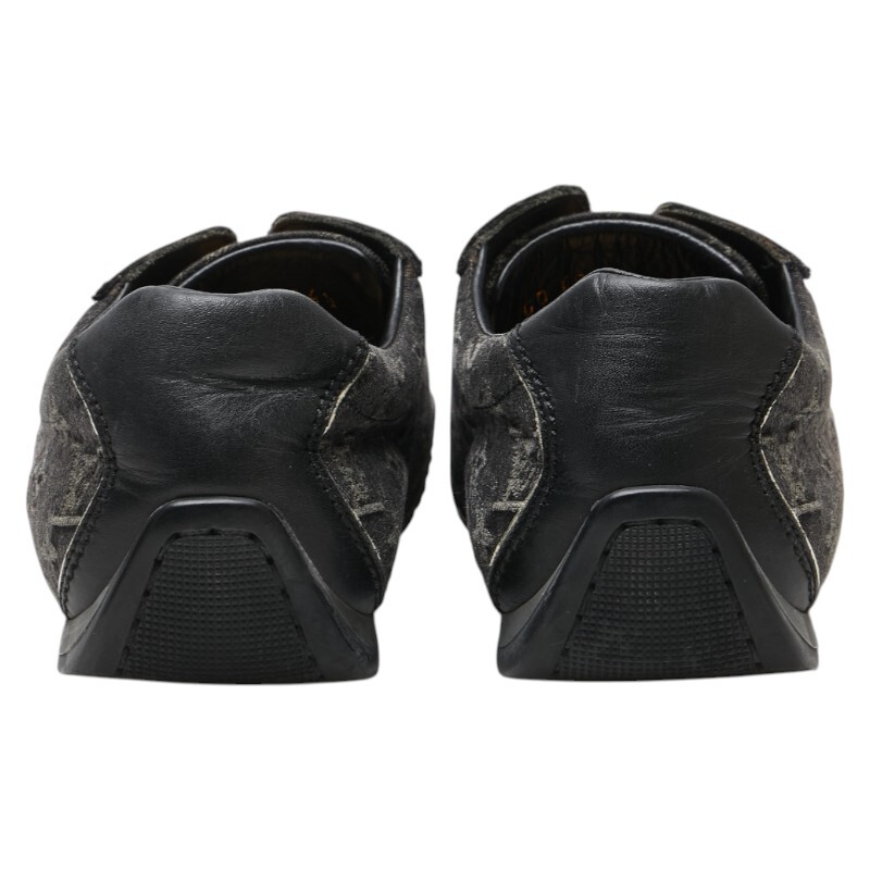 ルイ ヴィトン モノグラム デニム スニーカー サイズ：34 1/2 GO0037 ブラック デニム レザー レディース LOUIS VUITTON 【中古】