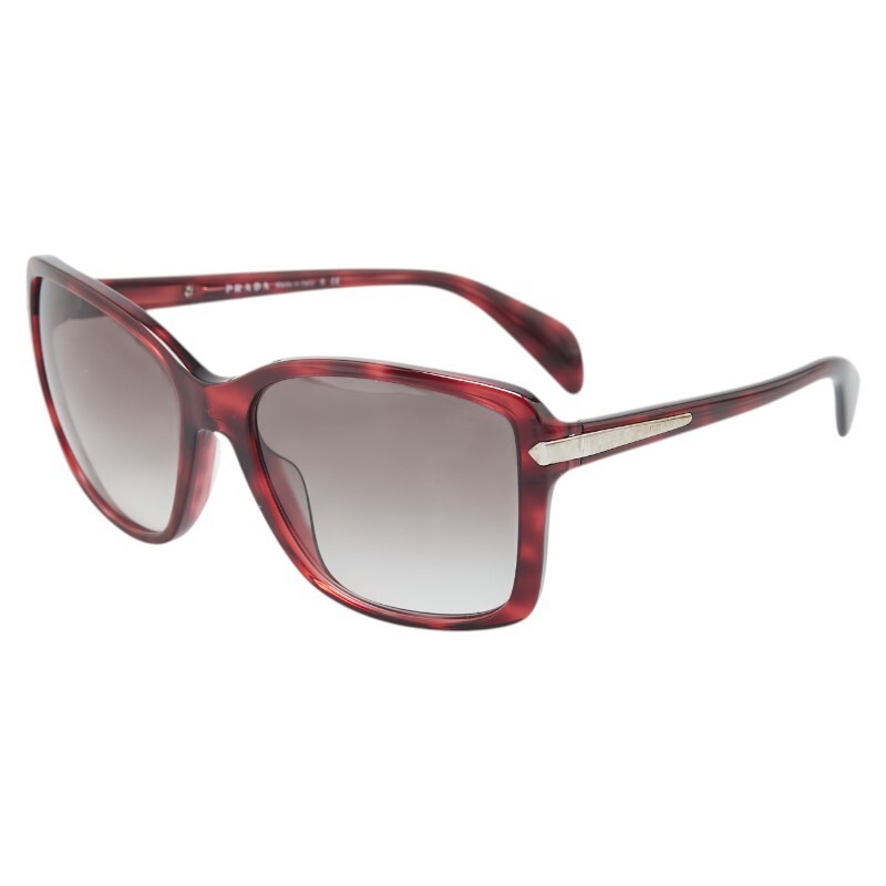 プラダ サングラス レッド プラスチック レディース PRADA 【中古】_画像1