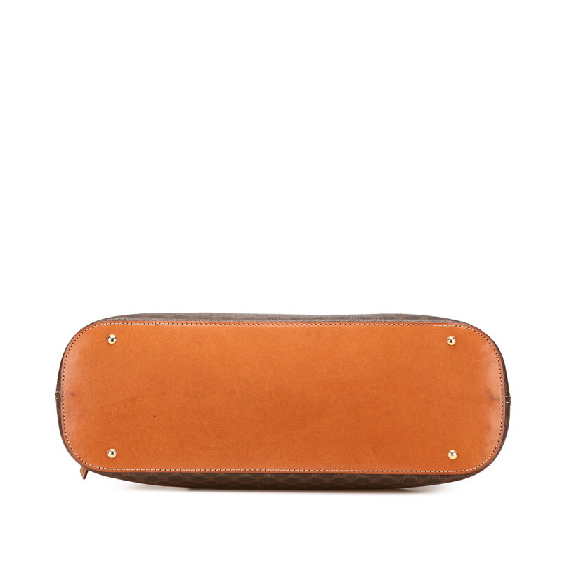 セリーヌ マカダム ハンドバッグ ショルダーバッグ 2WAY ブラウン PVC レザー レディース CELINE 【中古】