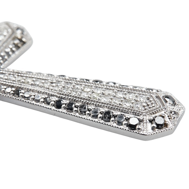  No-brand K14WG белое золото diamond 1.25ct Cross 10 знак . узор подвеска с цепью мужской no brand б/у 