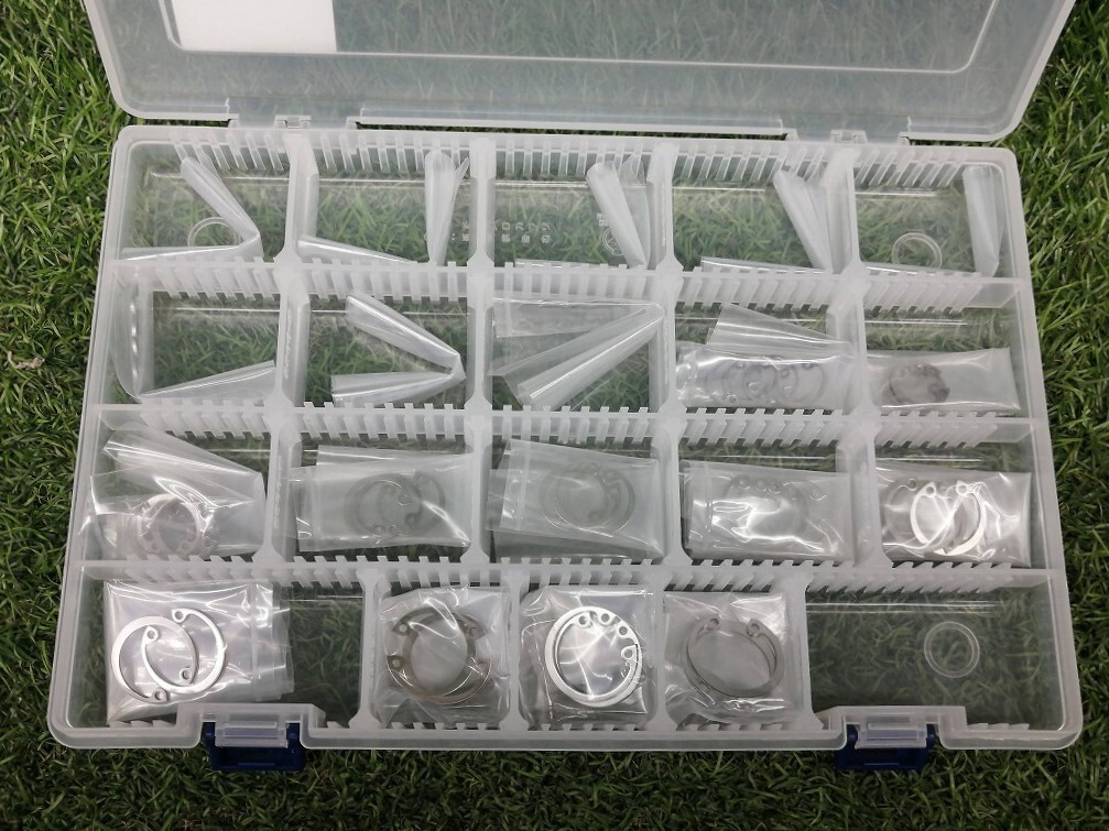 中古品 スーパーツール エスコ 6.4mm-25mm 穴用スナップリングセット EA949PA-3 + スナップリングプライヤー CS-0 CS-1 CH-4 計(jì)4點(diǎn)セット