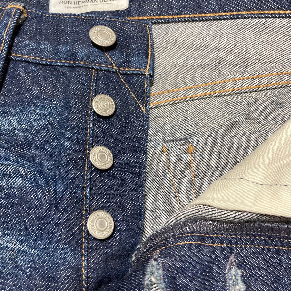 【美品】RON HERMAN DENIM ロンハーマンデニムRHD-01 HURON スリムフィットジーンズ インディゴ W30 USA製_画像8