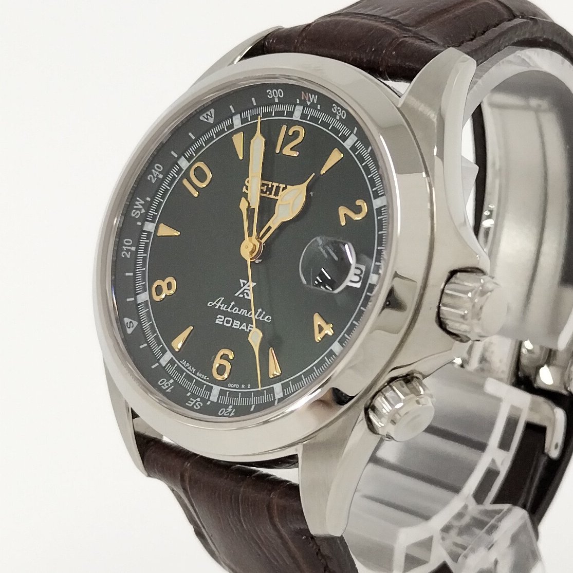 ●セイコー SEIKO プロスペックス アルピニスト メンズ腕時(shí)計(jì) 6R35-00E0 グリーン文字盤 自動(dòng)巻き 中古[ne]E09S317