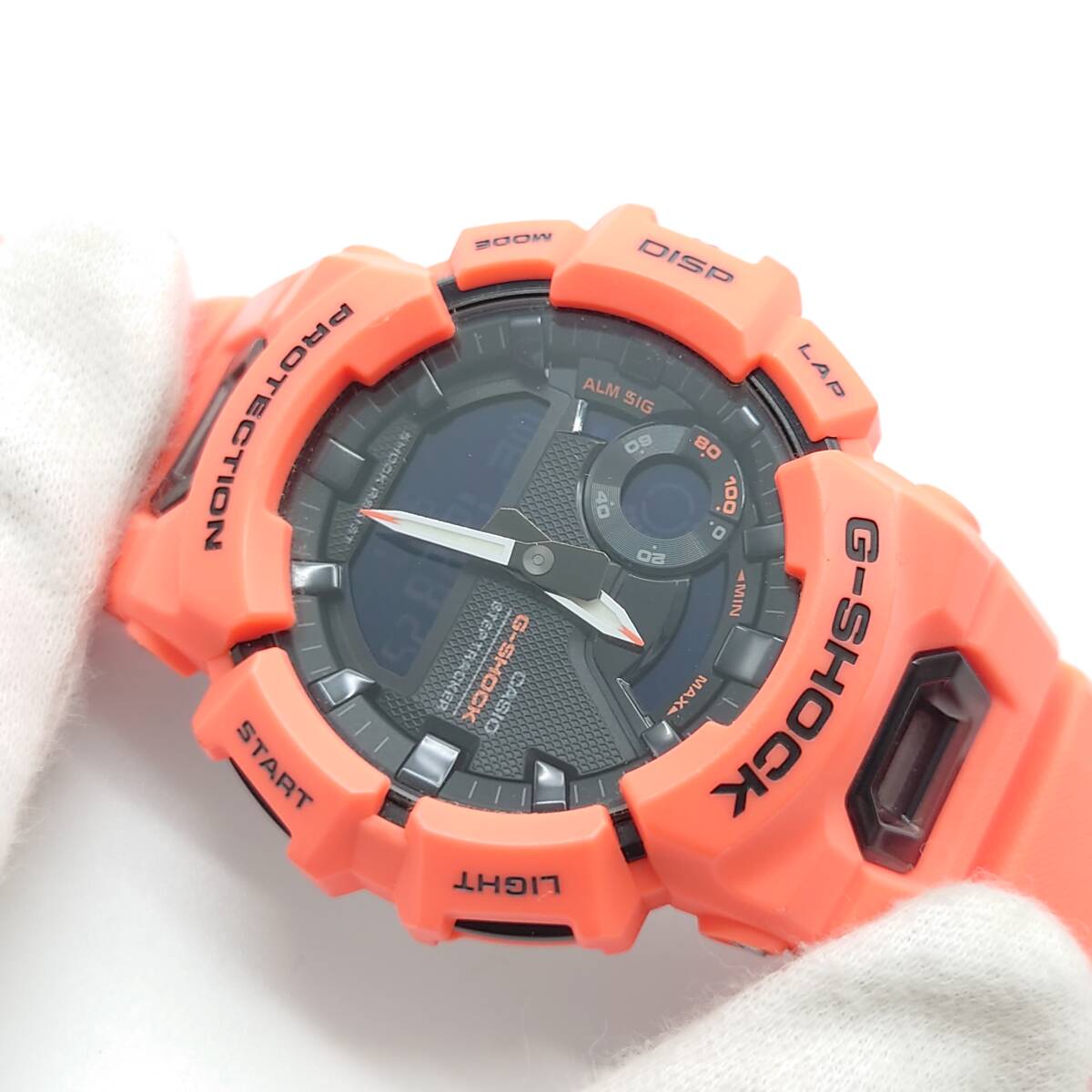S1436 稼働品 CASIO カシオ G-SHOCK ジーショック Gショック 5641 デジアナ クォーツ 腕時計 ブラック×オレンジ GBA-900 ABL3GC 箱付