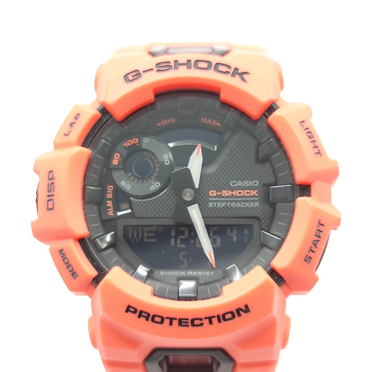 S1436 稼働品 CASIO カシオ G-SHOCK ジーショック Gショック 5641 デジアナ クォーツ 腕時計 ブラック×オレンジ GBA-900 ABL3GC 箱付