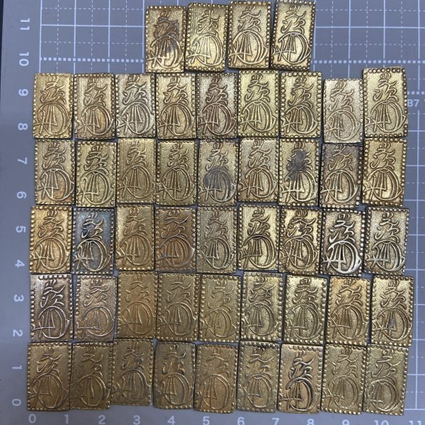 X228 二分金 49枚おまとめ 総重量約145g 金貨 古銭 古金銀