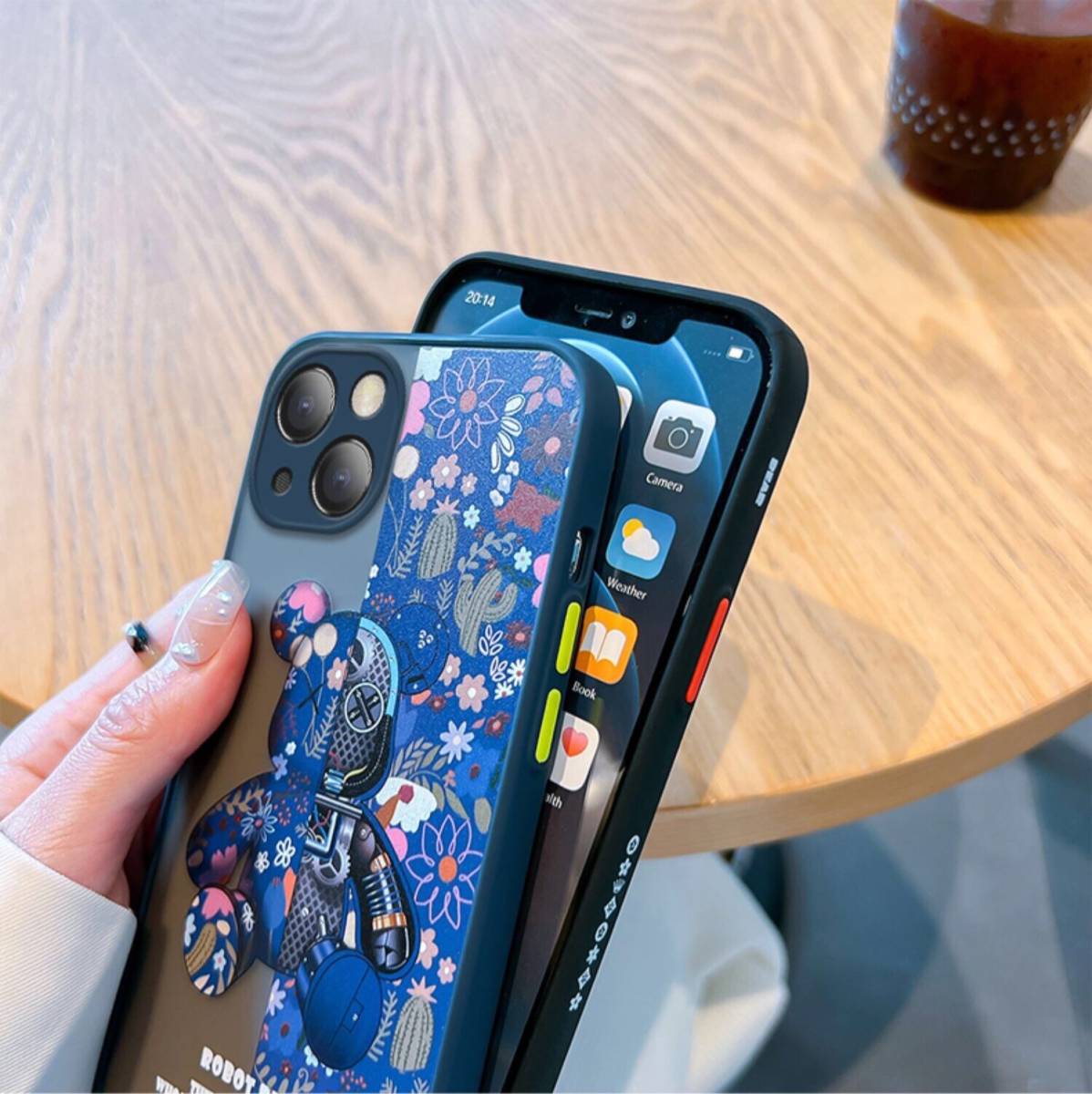iPhone12ケース 韓国 キャラクター かわいい おしゃれ 3色 耐衝撃 iPhone 11 12 13 14 Pro max mini Plus ケース カバー 