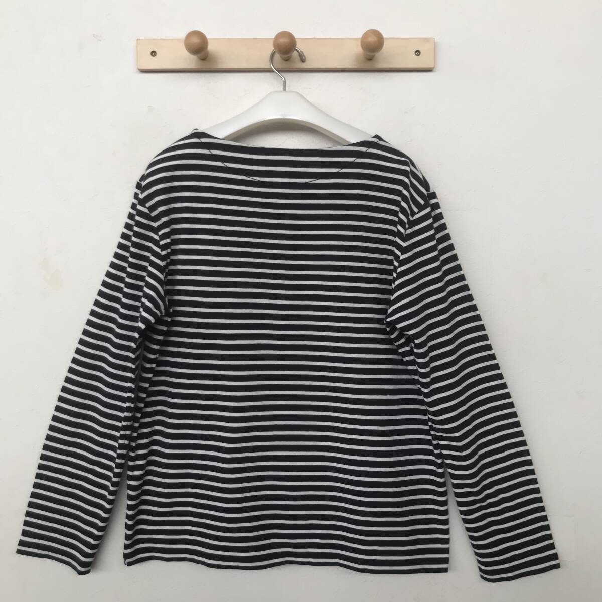 SHIPS MARINE UNIFORM 112-00-0025 シップス マリンユニフォーム メンズ バスクシャツ ワッペン付き 美品 size M　BEE0804