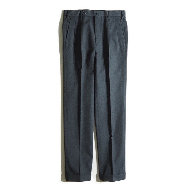 C4107f52　■TOMORROWLAND Pilgrim トゥモローランド■　23SS ウールコットンツイル 2プリーツ スラックス パンツ グレー 44 シーズンレス