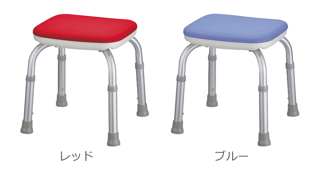 安壽 シャワーベンチ Mini 背なしタイプ／ブルー（アロン化成）536-180