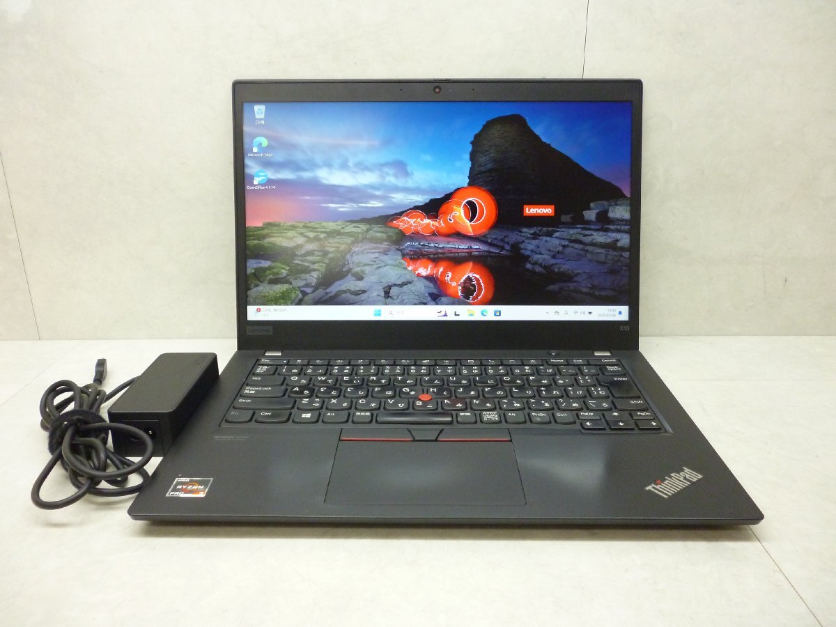 ☆1円☆Thinkpad X13GEN1☆A(yù)MD Ryzen 3 PRO 4450U 2.50GHz/16GB/SSD256GB/高解像度/Radeon/無線/Bluetooth/カメラ/Office/Win11 DtoD領(lǐng)域☆