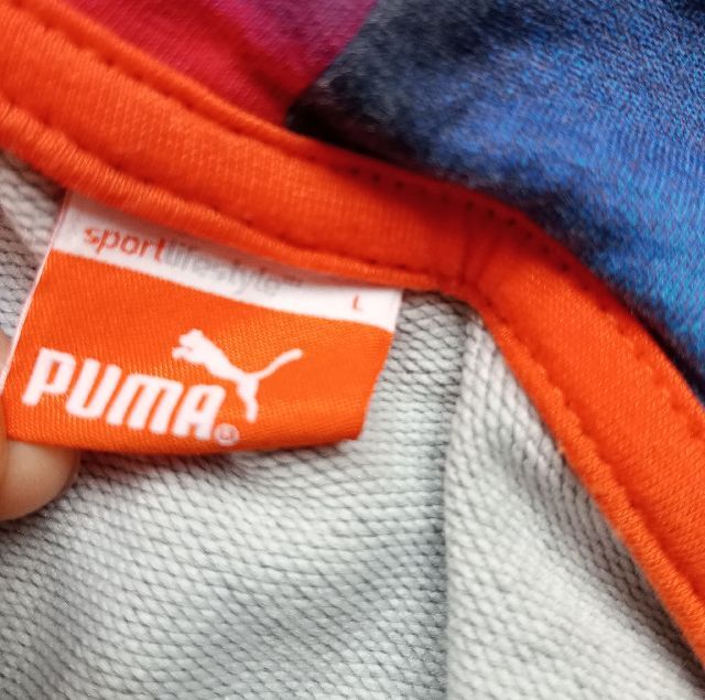 PUMA プーマ ノースリーブパーカー Lサイズ グレー レディース トップス プルオーバー_画像6