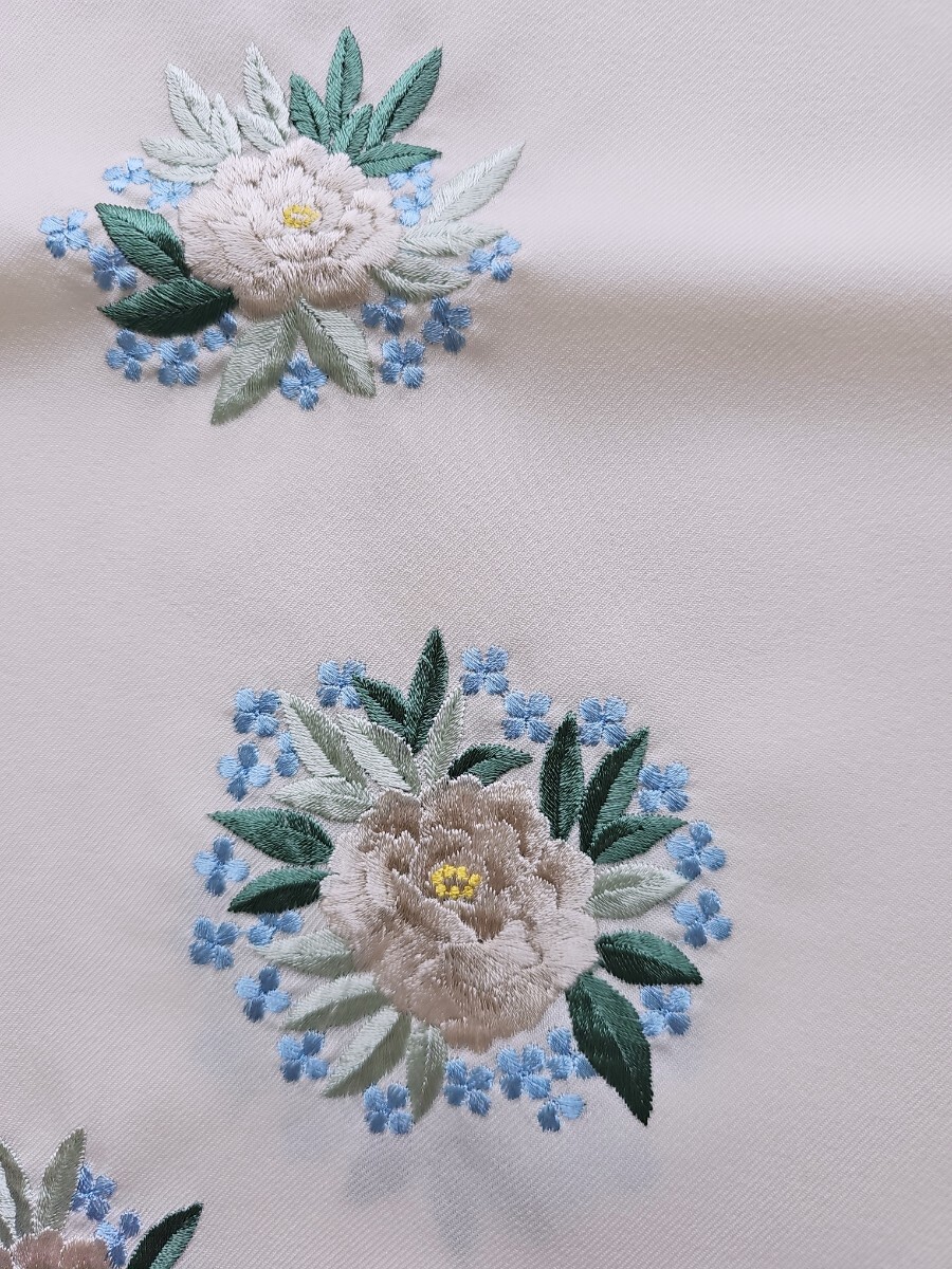 すずや■606新品未使用國(guó)産刺繍帯揚(yáng)げ　オフホワイト系