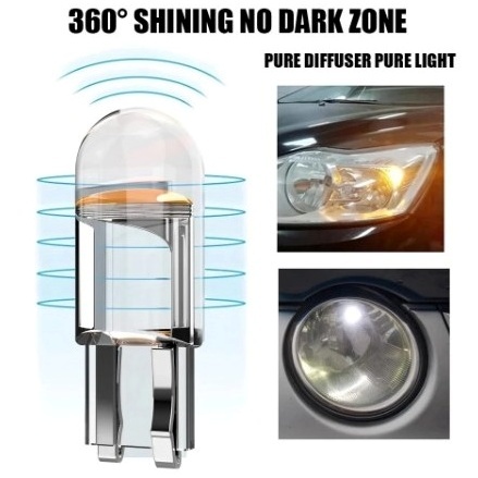 12V LEDバルブ 10個セット ポジションランプ ルームランプ ナンバー燈 室內(nèi)燈 インジケーター球 ホワイト 白 T10 ウェッジ球 電球 汎用