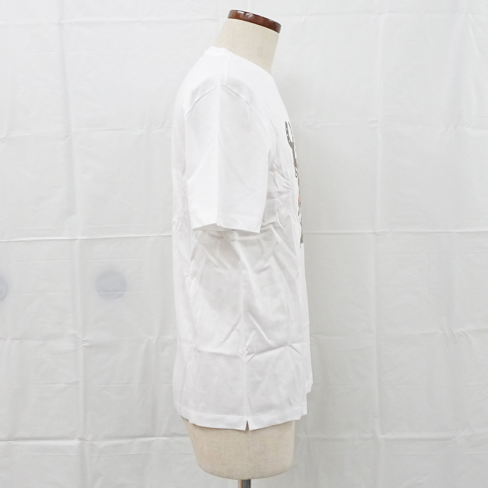 【栄】エルメス プリントTシャツ ハローミスターファリエール S ホワイト 綿100％ メンズ アパレル 男 服