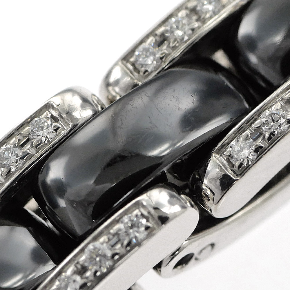 【名東】シャネル ウルトラ リング 750WG K18 ホワイトゴールド ブラックセラミック ダイヤ 56 ジュエリー_画像9