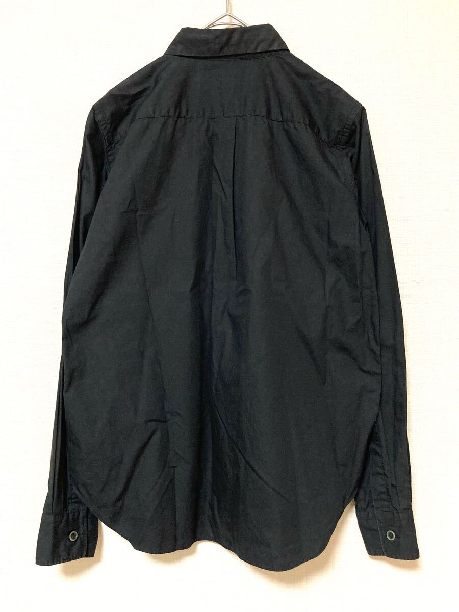 ブラックコムデギャルソン　BLACK COMME des GARCONS パッチワーク　長袖　シャツ　メンズ　黒　ドッキング　異素材　トップス　XS