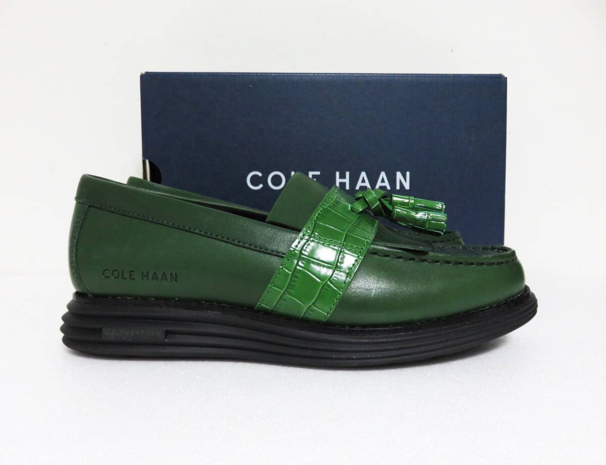 新品 COLE HAAN × emmi OG KILTIE LOAFER 5 グリーン オリジナルグランド コールハーン エミ キルト タッセル ローファー 22 別注 コラボ